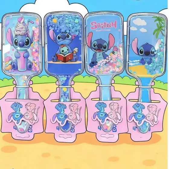 Escova de cabelo moda infantil lilo Stitch Para Desembarasar Cabelo De Meninas pente magico