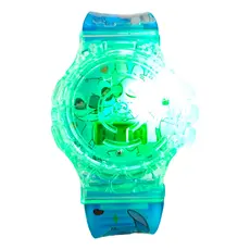 Relógio moda de Criança Infantil Lilo Stich Azul Com Leds musical e jogo bola no labirinto