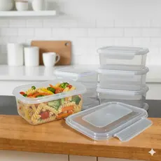 Kit 36 Marmita Pote Hermético Transparente com Tampa Vedação Silicone 800ml Organizador Cozinha