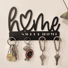 Porta Chaves MDF de Parede Home Sweet Home Decorativo organizador objetos oculos