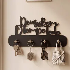 Porta Chaves de Parede em MDF 3mm Preto Deus é Bom o Tempo Todo Envio Imediato Decorativo Multiuso