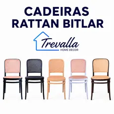 Kit 2 Cadeiras Rattan Bitlar | Design Arabesco | Polipropileno | 120kg | Empilháveis