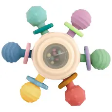 Mordedor Colorido Bebe Chocalho Divertido Buba Com Ventosa +4meses