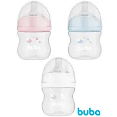 Mamadeira Anticólica Bebê 0 meses 120mL Buba Easy FLow Recém Nascido