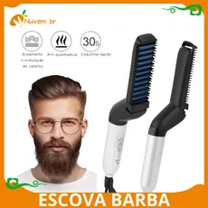Escova Barba Chapinha Modelador, Pente Portati, Chapinha prancha Modelador E Alisador De Cabelo E Barba Masculino