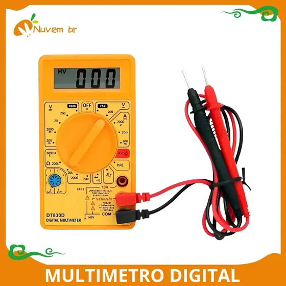 Multimetro Digital Profissional Cabo Multi Teste Portátil (SEM BIPE)