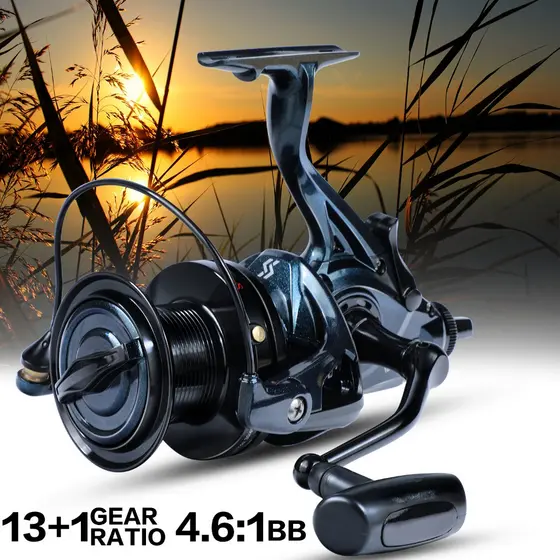 Sougayilang 13 + 1 BB Carretel De Pesca Surfcasting 4.2 : 1GR Giratório Forte Super Poderoso Para Em Água Salgada/Doce T