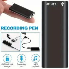 Mini Gravador De Voz Ativado Digtal Gravação De Som Controlado Por Inteligente Ouvir Ditafone MP3 Player 96 Horas