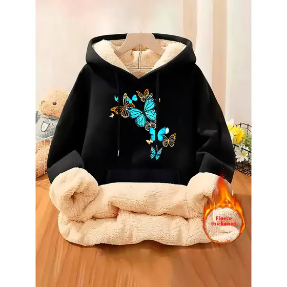 Blusa Moletom Feminino Casaco Moletom Feminino Moletom Peluciado Feminino Pelinho Confortável Exclusivo
 Preto