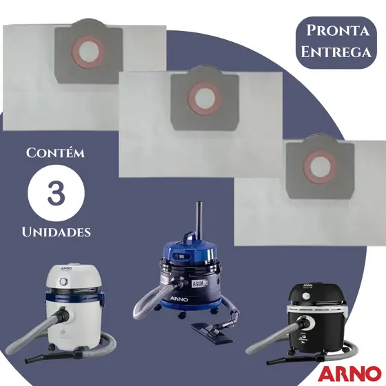Saco Descartável para Aspirador de Pó Compatível Com Arno AR12, H2PO, Água e Pó
