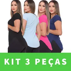 Kit 3 Blusa Feminina Tapabumbum Feminina Sobre legging Academia