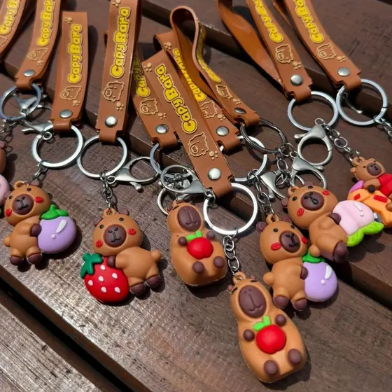 Kit Chaveiros Capivara Emborrachado Premium Novidade Capybara