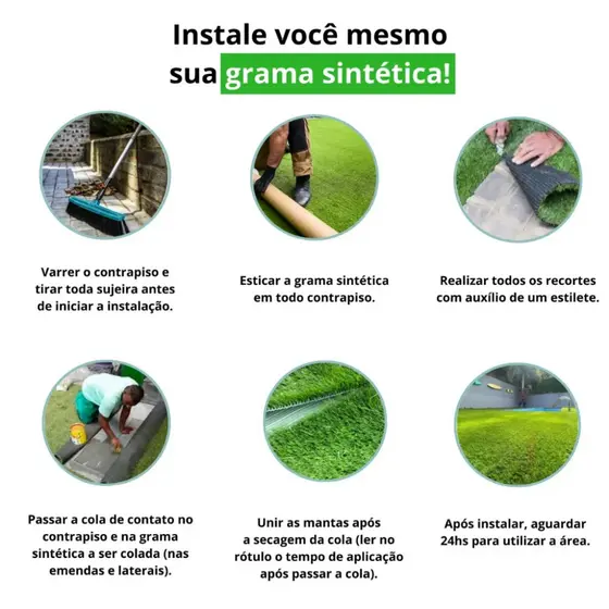 Grama Artificial sintética 10mm, ( 1m²) 2,00m x 0,50m uso interno e externo