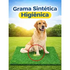 Tapete Higiênico Grama Sintética 65x50cm, Cachorro, Gatos.