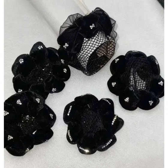 Rede para Coque Ballet Redinha Cabelo Lisa e Com Strass