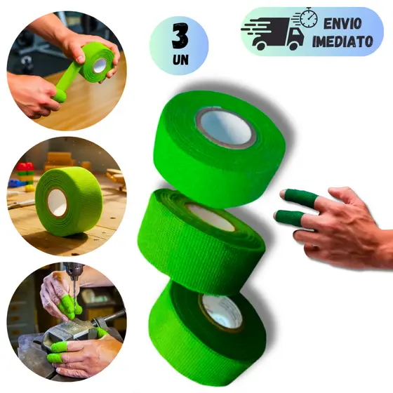 CONJUNTO FITAS CREMER BANTEX PROTETOR PARA DEDOS E MÃOS 25mm x 15 METROS BANDAGEM CORTES E ESPORTES
