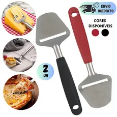 KIT ESPATULA RALADOR DE QUEIJO INOX 21CM CORTADOR AÇO PARA MASSA BOLO PÃO MANTEIGA QUEIJO UTENSÍLIOS COZINHA