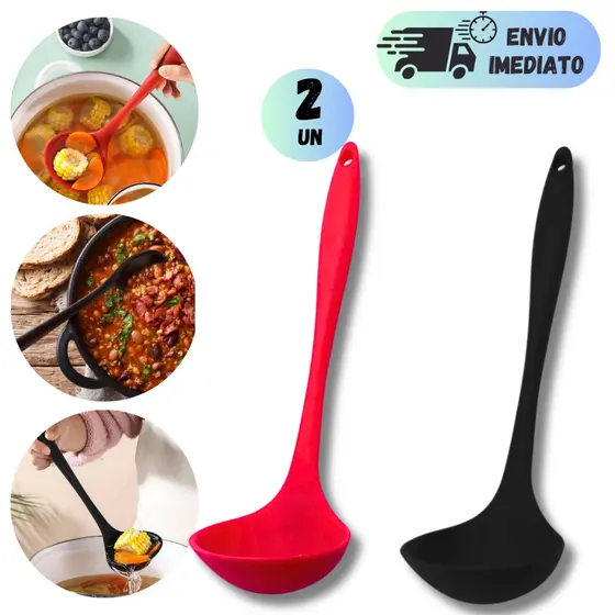 KIT 2 CONCHAS DE SILICONE 21CM PEQUENA MINI PARA MOLHO CALDOS FEIJÃO SERVIR BUFFET RESISTENTE