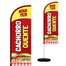 Wind Banner Completo 2,10m Cachorro Quente