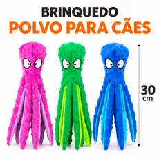 Polvo de Pelúcia para Cães e Gatos com Som – Mordedor Interativo 30cm