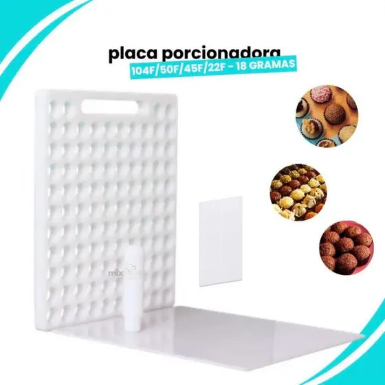 Placa Porcionadora Dosadora De Doces 18 Gramas Polietileno Divesos Tamanhos Brigadeiros Docinhos
