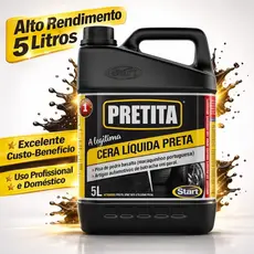 Cera Liquida Pretita Pretinho de Pneus Brilho em Pedras Pretas