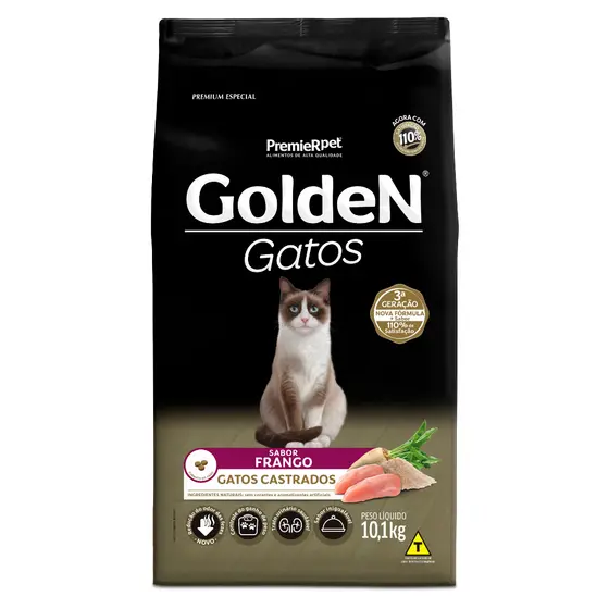 Ração Golden Fórmula Gatos Castrados Frango 10,1kg