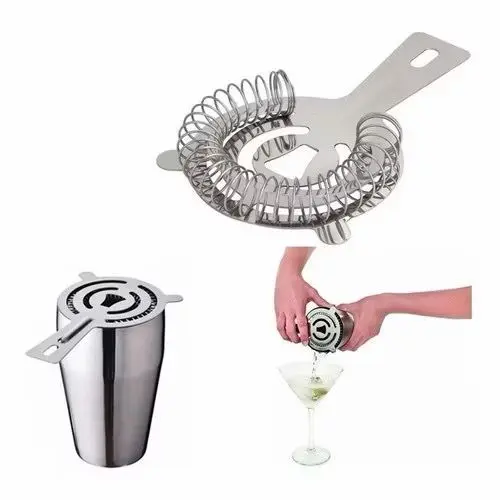 Strainer Bartender Coador de Gelo Profissional Aço Inox Bar Coquetel Bebidas Drinks