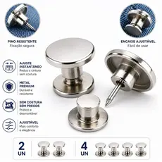 Botão Universal para Ajuste de Calça – Cintura Confortável e Prática