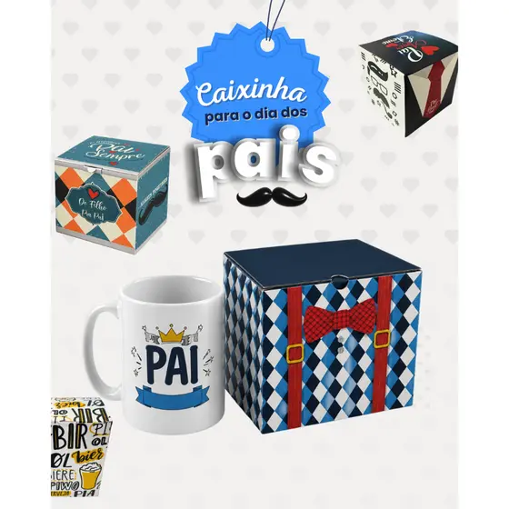 CAIXINHA PARA CANECA TEMA DIA DOS PAIS