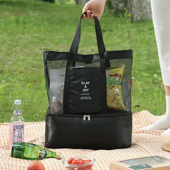 Bolsa Verão De Praia Com Compartimento Térmico Embutid