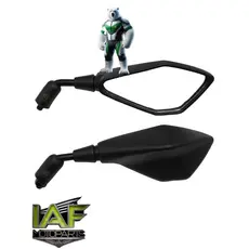 Par de Retrovisor Fixo Rosca Honda Modelo Kawasaki Z400 Haste Curta