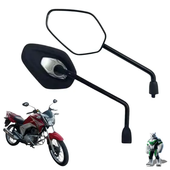 Retrovisor Modelo Fixo Tiger Triumph 1200 Rosca Honda ABS PAR