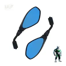 PAR DE RETROVISOR BMW FIXO HASTE CURTA ROSCA HONDA COM LENTE AZUL