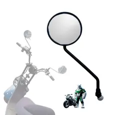 Par de Espelho Retrovisor Reposição Scooter Moto Elétrica Redondo Ajustável Rosca Direita 8mm