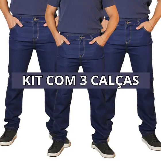 Kit 3 Calças Jeans Masculina Para Trabalho/Passeio Envio Imediato Barata Preço Promocional Promoção