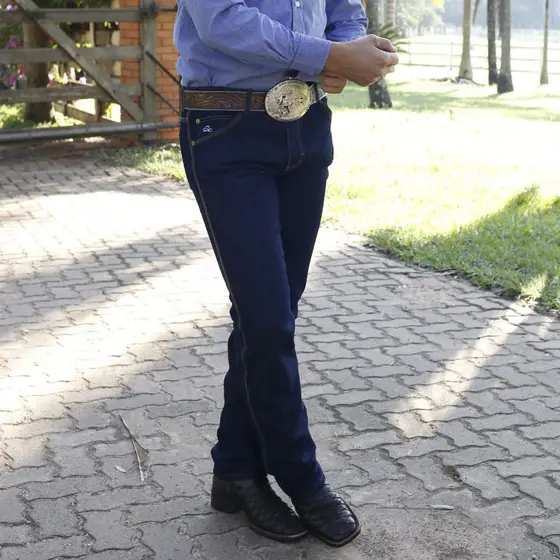 Calça Jeans Masculina Country Rodeio Reforçada Elastano Promoção Original