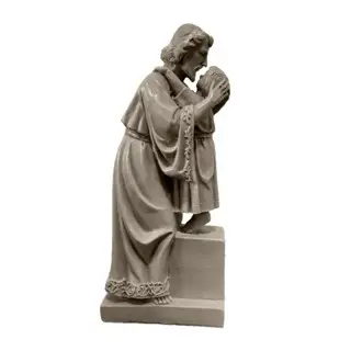 Imagem São Jose Afetuso 20cm Escultura Religiosa Amoroso Resina José e Filho
