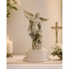 Escultura em Resina São Miguel 30cm  Estatueta P/ Decoração