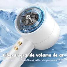 Ventilador portátil de alta velocidade com 100 velocidades, mini ventilador turbo portátil recarregável via USB