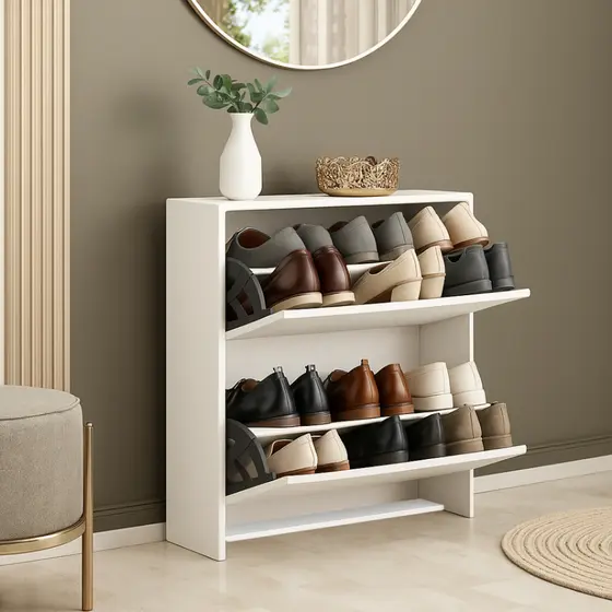 Sapateira com 2 Portas Multiuso Organizadora Para Calçados Quarto e Closet