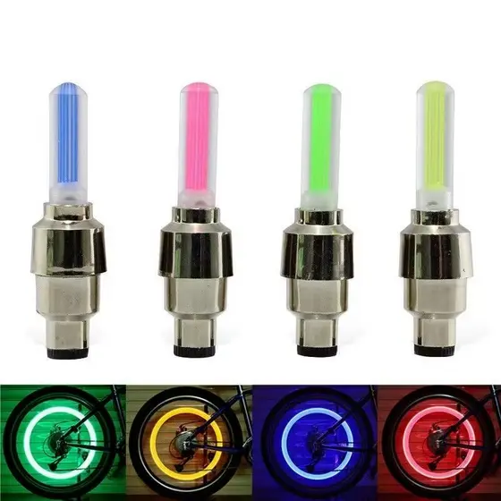 KIT 2 lampada led para Roda Valvulas Tampa do Bico Pneu Bicicleta Moto Carro Caminhão-Smile