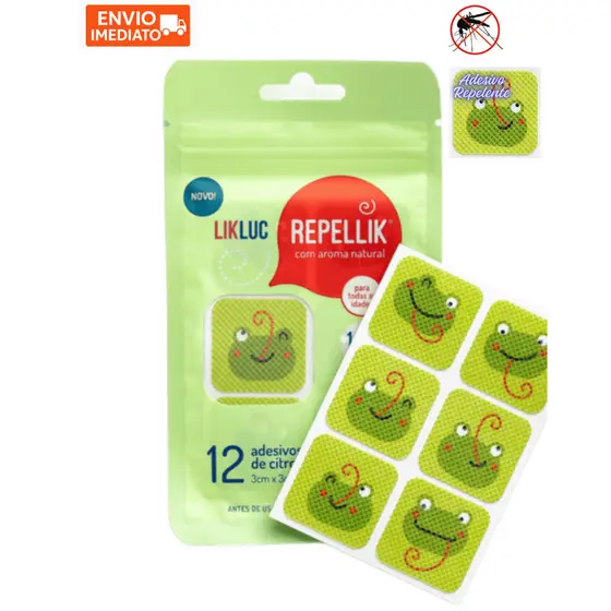 Repelente Adesivo 12 Unidades Xo Mosquito Infantil Bebe Recem Nascido Likluc