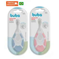 Escova de Dente Buba Higiene Bucal Bebê Menino Menina Escova Dente Escovinha