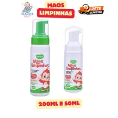 Kit Higienizador de Maos Bebe sem alcool - 200ml ou 50ml Bioclub