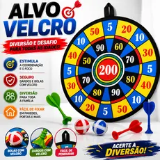 Tiro Ao Alvo Tecido Velcro Bolinha Jogo Brinquedo Criança Jogo de Dardos Infantil