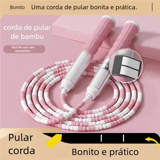 2,7m Corda de Salto Ajustável - Segmentada Macia | Esportes para Todos 💪