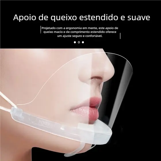 10 Peças Máscara Acrílica Transparente - Estética para Maquiagem Manicure