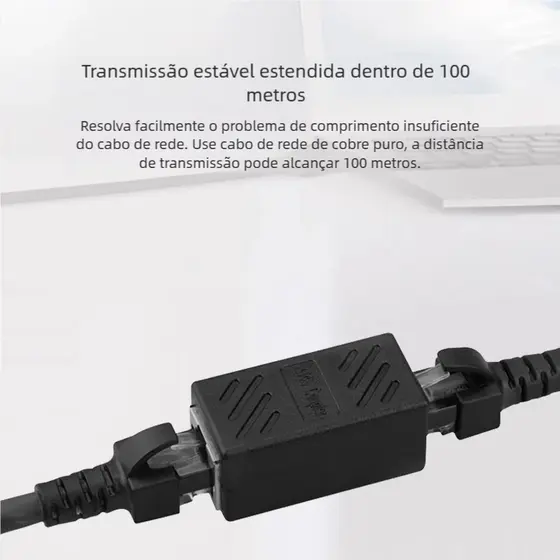 Cabo de Rede Adaptador 1x2 - Distribuidor RJ45 Metal, 2 Vías