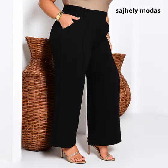 Calça Pantalona Feminina Plus Size Duna PROMOÇAO